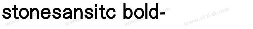 stonesansitc bold字体转换